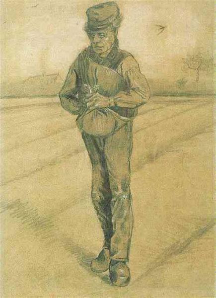 Sower with Hand in Sack, 1881 - Vincent van Gogh