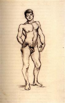 Standing Male Nude Seen from the Front - Vincent van Gogh