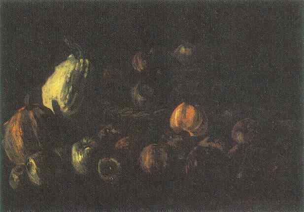 Still life with a basket of apples and two pumpkins, 1885 - Винсент Ван Гог