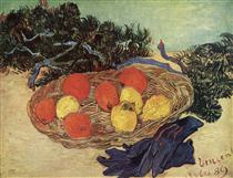 Still Life with Oranges and Lemons with Blue Gloves - Vincent van Gogh