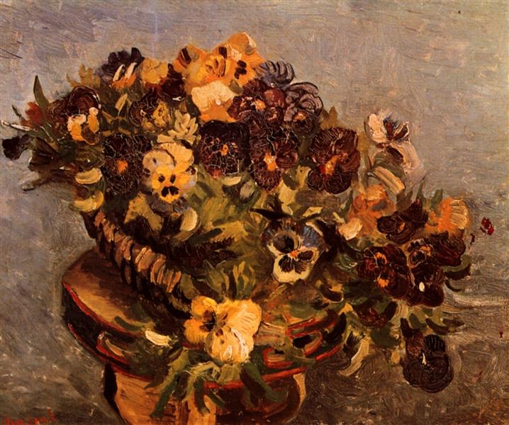 Tambourine with Pansies, 1886 - Vincent van Gogh