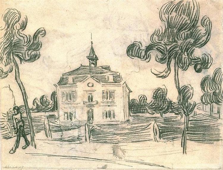 The Town Hall at Auvers, 1890 - Vincent van Gogh