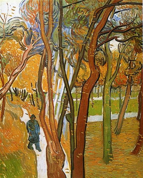 The Walk - Falling Leaves, 1889 - Vincent van Gogh