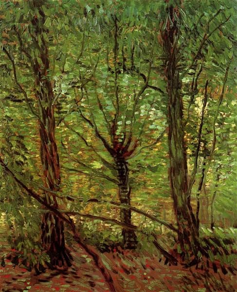Trees and Undergrowth, 1887 - 梵谷