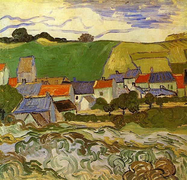 View of Auvers, 1890 - 梵谷
