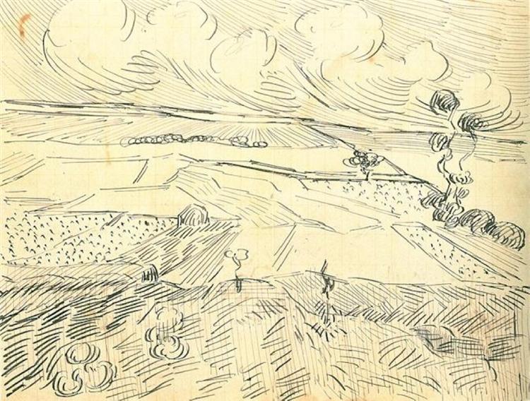 Wheat Fields, 1890 - Винсент Ван Гог