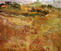 Wheat Fields with Auvers in the Background - 梵谷