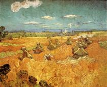 Wheat Stacks with Reaper - Винсент Ван Гог