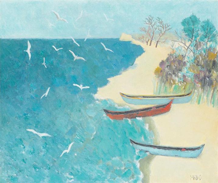 Barges on the Shore, 1980 - Viorel Marginean