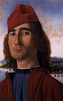 Portrait of an Unknown Man with Red Beret - Vittore Carpaccio