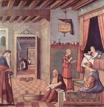 The Birth of the Virgin - Vittore Carpaccio