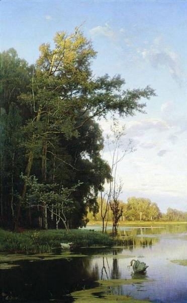 Lake in Gatchina park, 1881 - Volodymyr Orlovsky