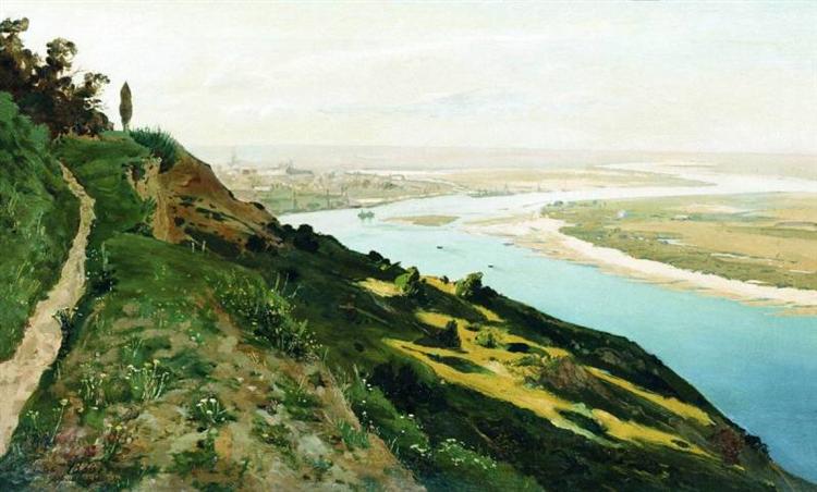 The outskirts of Kyiv, 1886 - Владимир Орловский