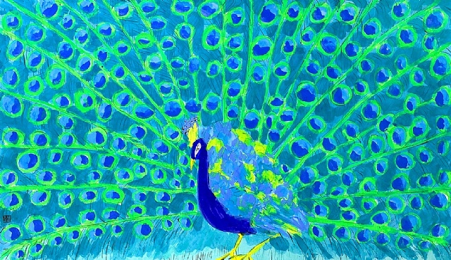 Peacock II, 1990 - Walasse Ting