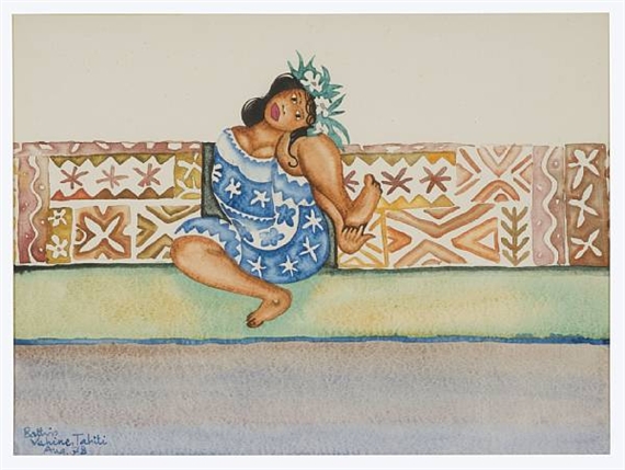 Tahitian girl - Walter Battiss