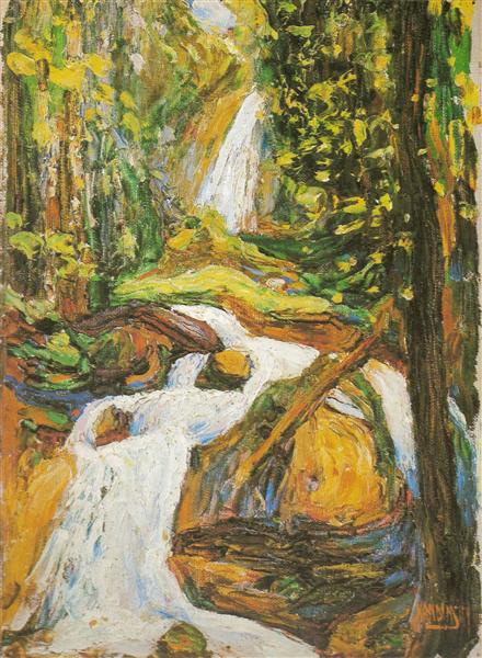 Kochel: Waterfall I, 1900 - 康定斯基
