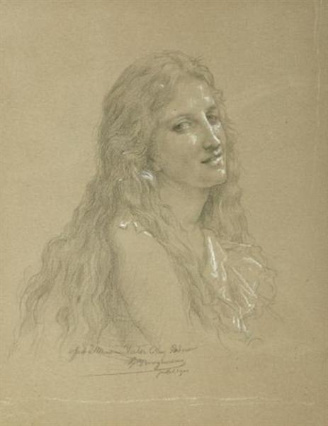 Drawing of a Woman - William Bouguereau