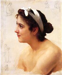 Study Of A Woman For Offering To Love - William Adolphe Bouguereau