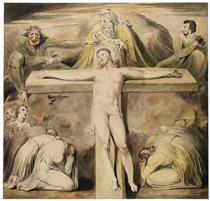Christ Nailed to the Cross The Third Hour - William Blake