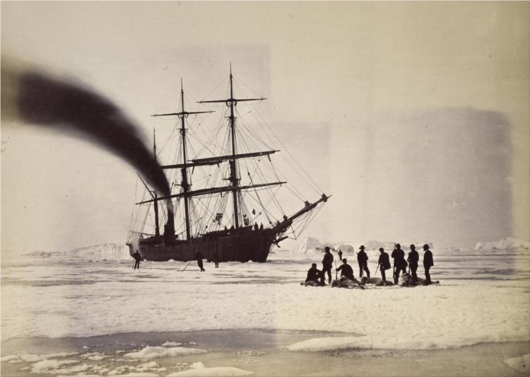 Hunting by Steam in Melville Bay, 1869 - Уильям Брэдфорд