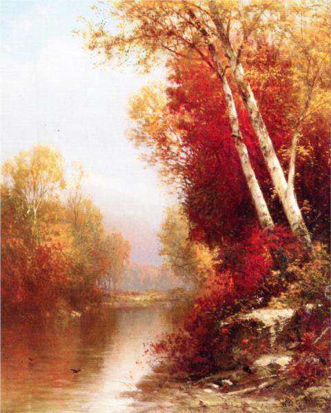 On the Ausable River, Essex County, NY, 1879 - Уильям Харт