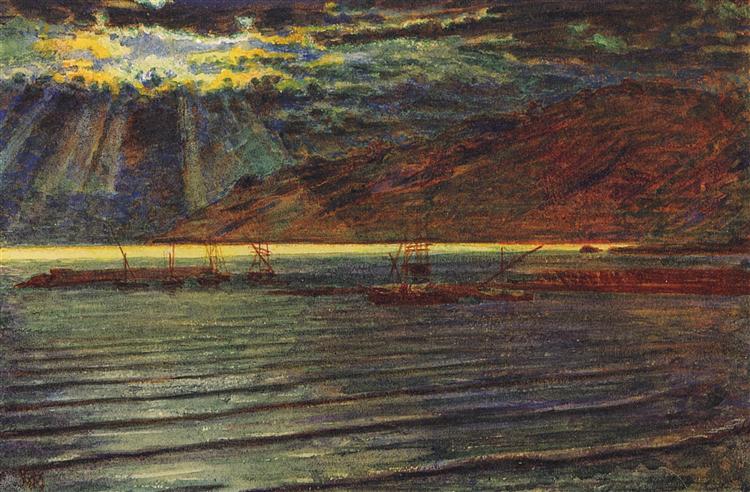 Fishingboats by Moonlight - William Holman Hunt