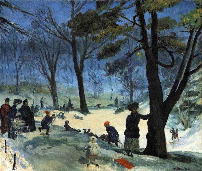 Central Park in Winter, c.1905 - Уильям Джеймс Глакенс