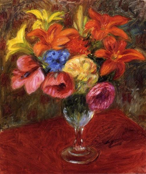 Poppies, Lilies and Blue Flowers, c.1915 - William Glackens