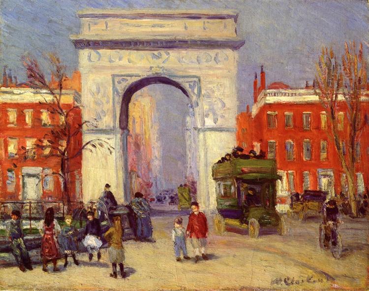 Washington Square Park, c.1908 - William Glackens