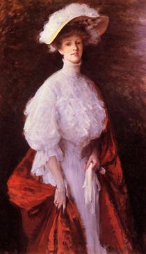 Portrait of Miss Frances - Вільям Мерріт Чейз