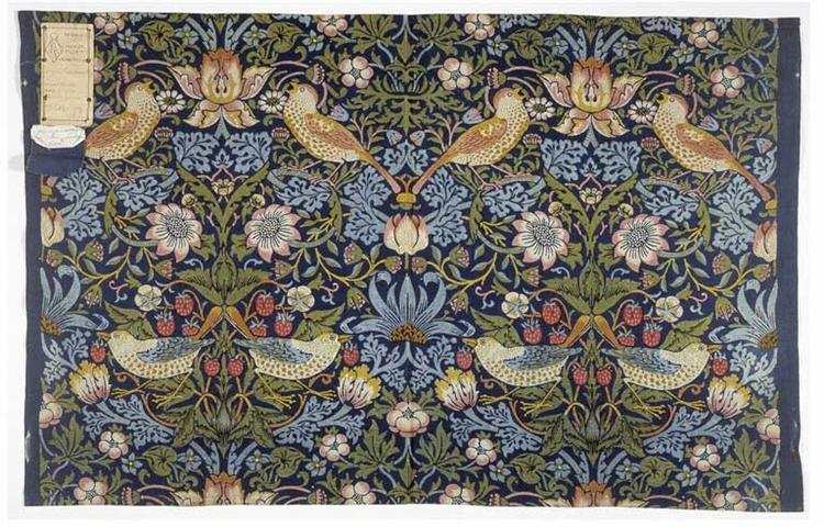 Strawberry Thief, furnishing fabric, 1883 - 威廉·莫里斯