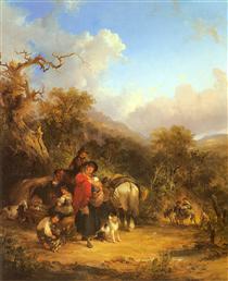 A Rest by the Roadside - William Shayer
