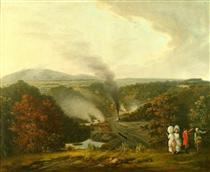 Afternoon View of Coalbrookdale, Shropshire - Уильям Уильямс