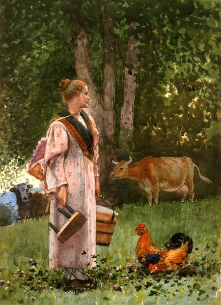 The Milk Maid, 1878 - Winslow Homer