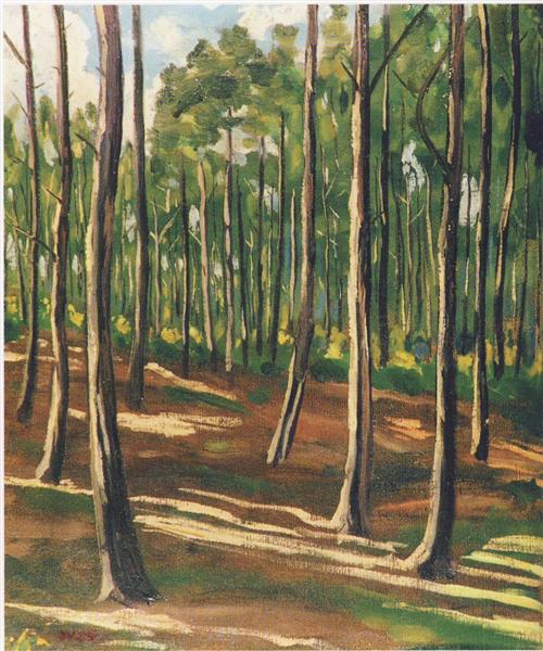 Woodland Scene near Mimizan - Winston Churchill
