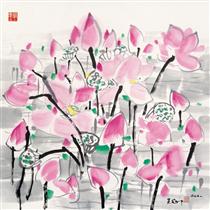 Lotus under the sun - Wu Guanzhong