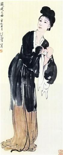 The Mother of Zhao Wu. - Xu Beihong