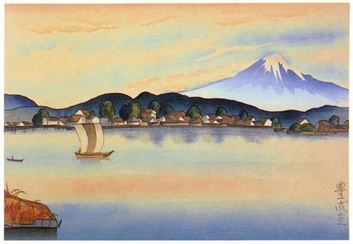 View of Fuji from Izumo, 1924 - 山村耕花