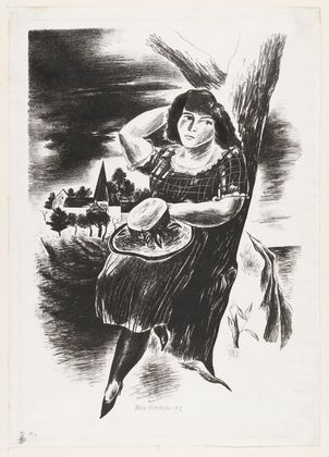 Summer - (Girl Leaning Against a Tree), 1927 - Yasuo Kuniyoshi