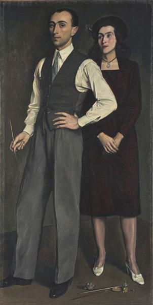 The Artist with his Wife, 1943 - Yiánnis Móralis