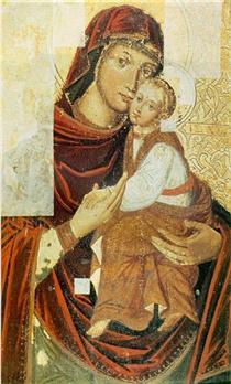 Icon of the Mother of God from the Bilostok Monastery iconostasis - Yov Kondzelevych