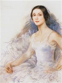 A portrait of Yvette Choviret - Sinaida Jewgenjewna Serebrjakowa