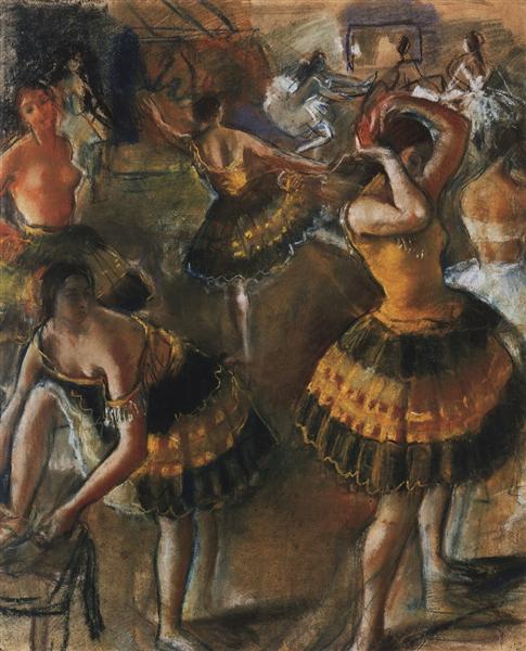 Артисти балету у своїй гримерці, 1923 - Зінаїда Серебрякова