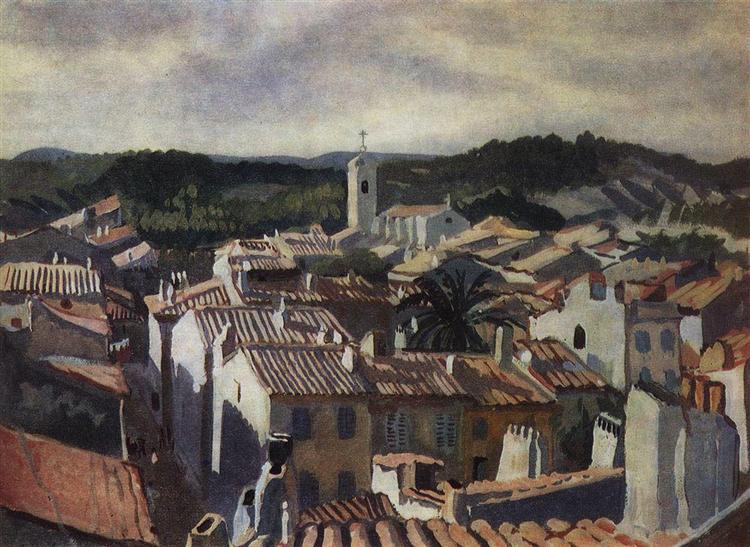 Cassis. The roofs of the city, 1928 - Zinaida Serebriakova