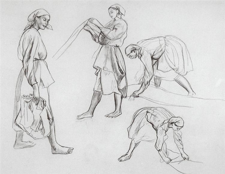 Four female figures, 1916 - Zinaida Serebriakova