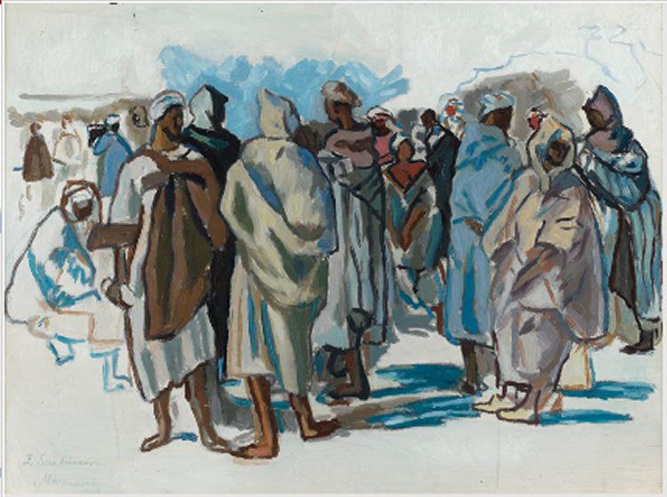Рынок в Марракеш, 1928 - Зинаида Серебрякова