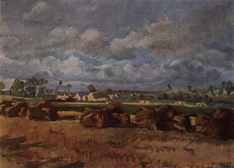 Mown field, 1934 - Zinaida Evgenievna Serebriakova