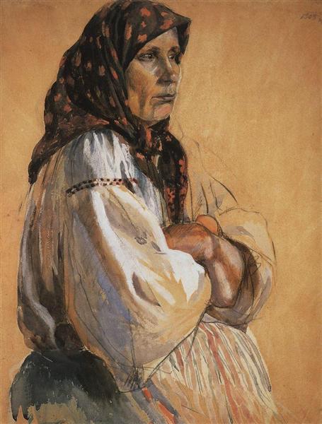 Портрет няни, 1903 - Зинаида Серебрякова