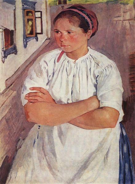 Портрет медсестри, 1908 - 1909 - Зінаїда Серебрякова