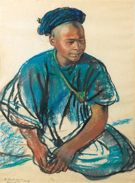 Portrait of a young Moroccan, 1928 - Zinaïda Serebriakova